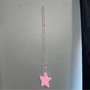 Pink Star Pendant Beaded Necklace